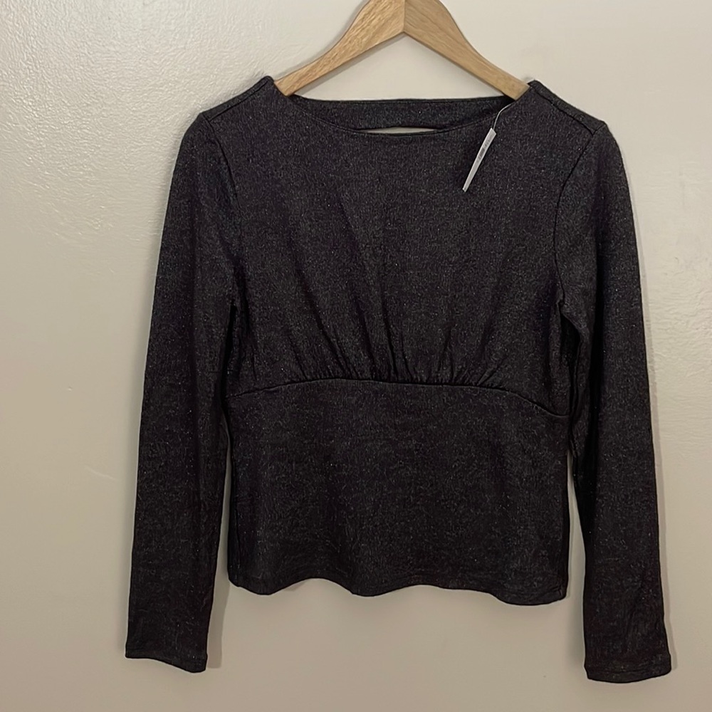 NWT Banana Republic Black Shimmer Top. Small